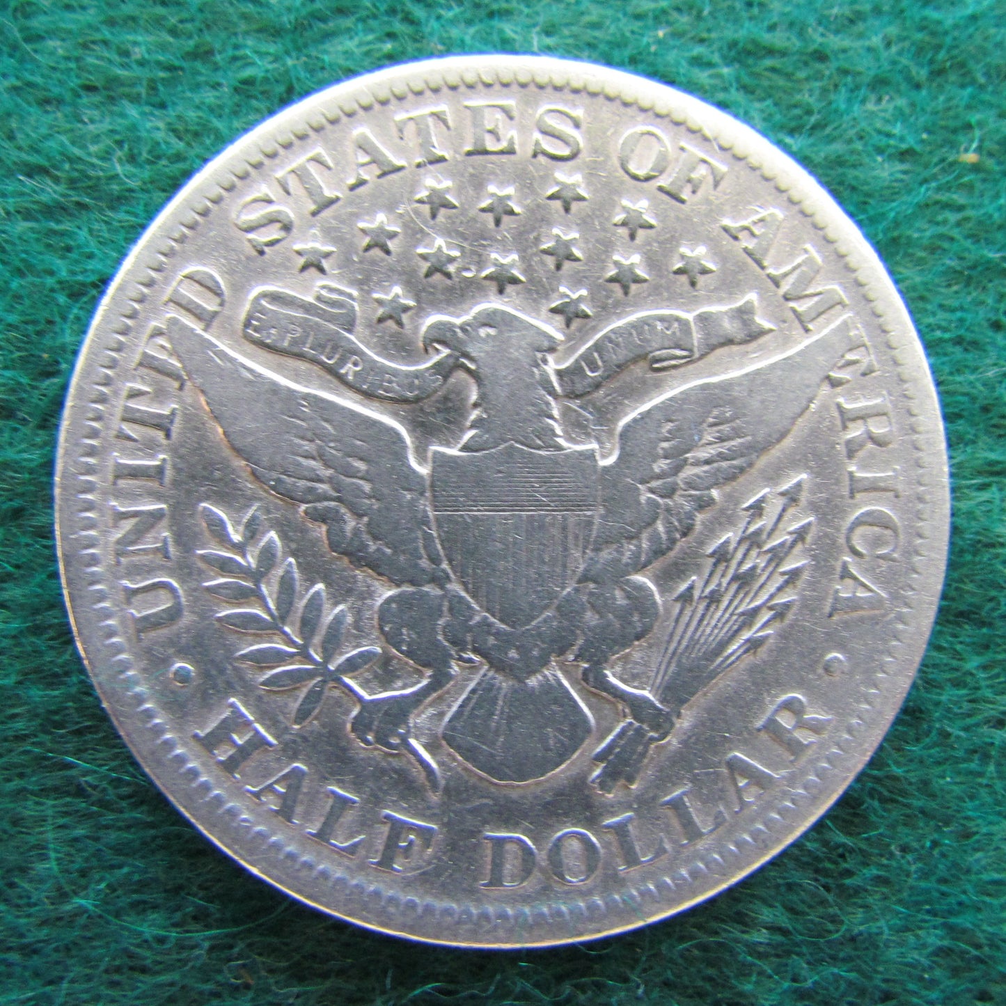 USA American 1895 Silver Barber Half Dollar