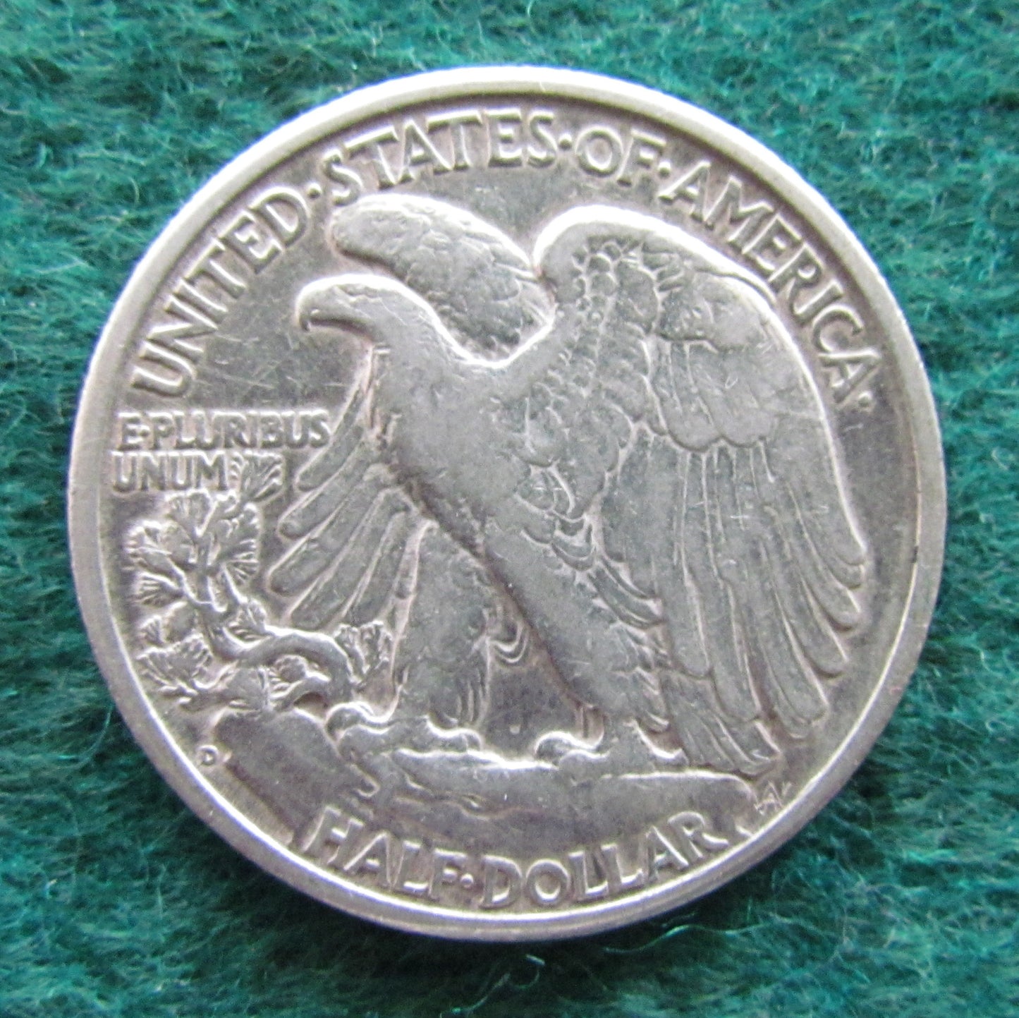 USA American 1947 D Half Dollar Walking Liberty Coin - Circulated