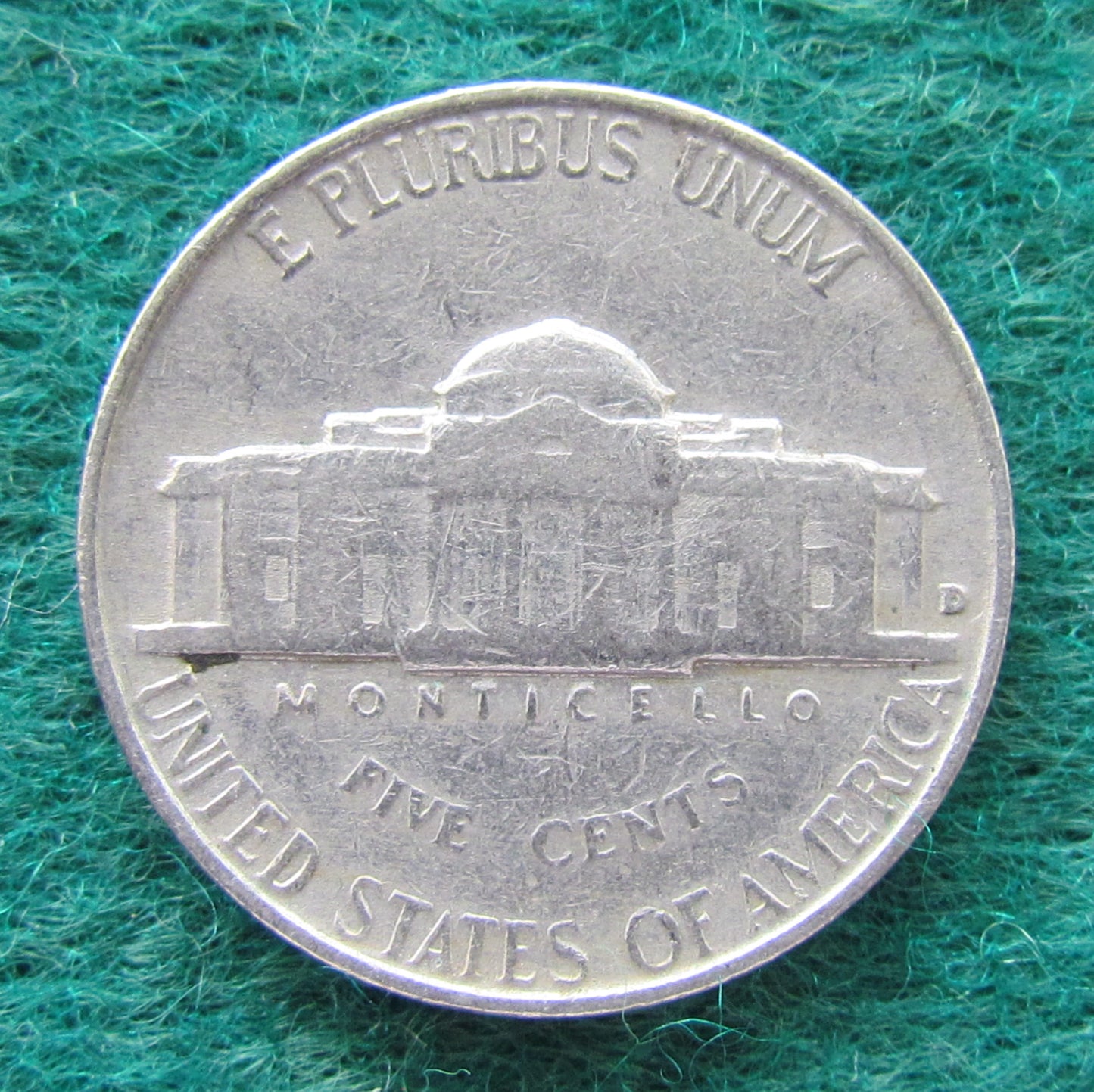 USA American 1954 Nickel Jefferson Coin - Circulated