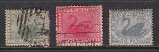Western Australian State Swan Stamp Collective (Three Stamps)
