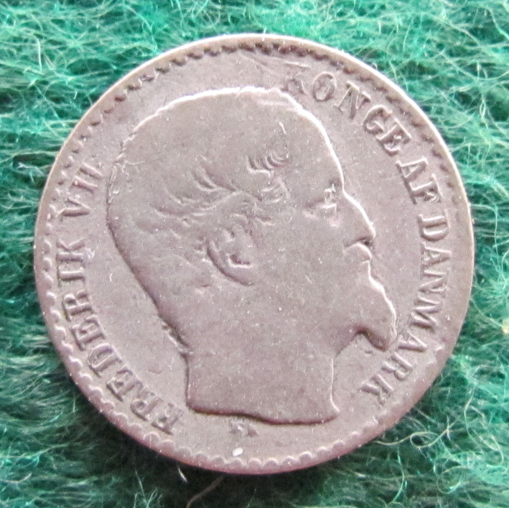 Dutch West Indies 1859 3 Cents King Frederik VII Coin