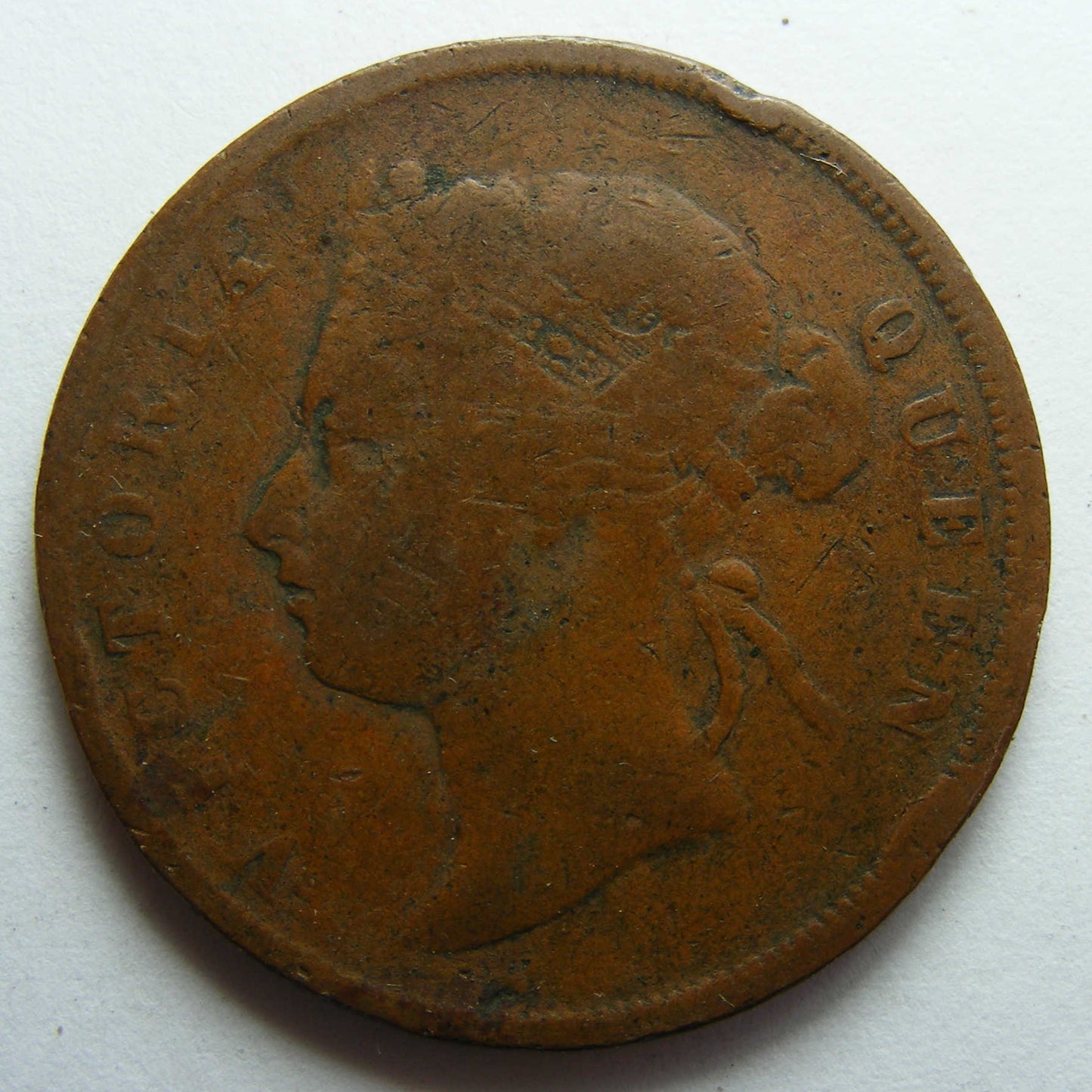 Straits Settlements 1899 One Cent Queen Victoria Coin