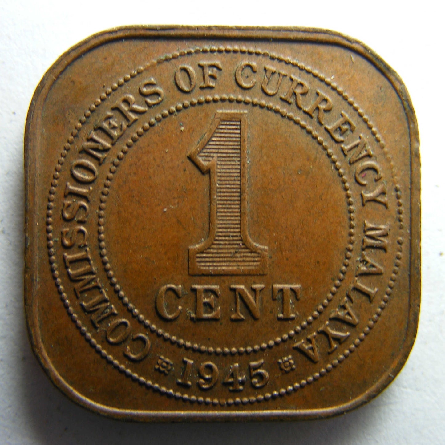 Malaya 1945 One Cent King George VI Coin