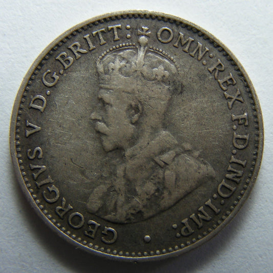 Australian 1936 3d Three Pence King George V Coin Circulated