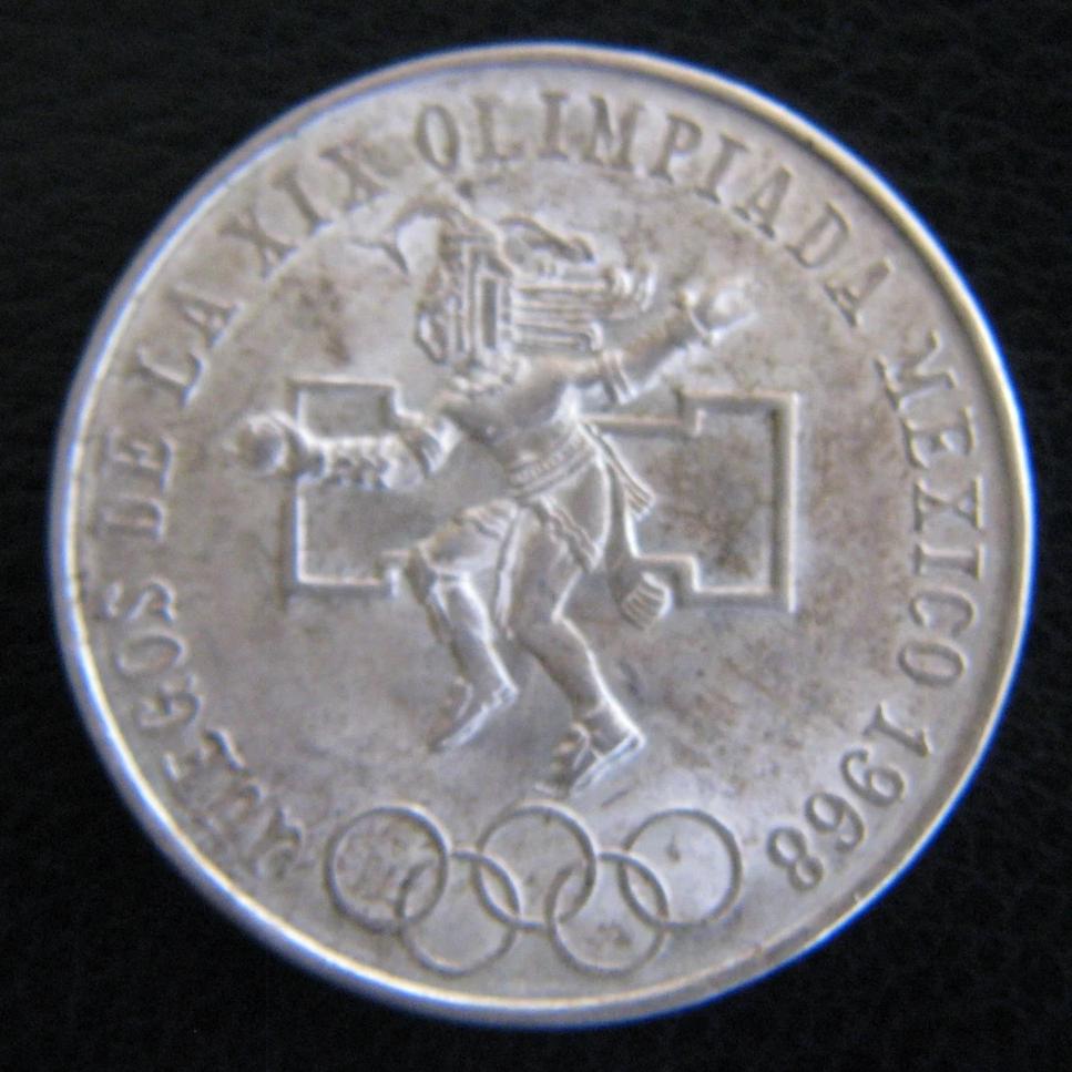 Mexico 25 Pesos 1968 Silver Olympic Games Coin