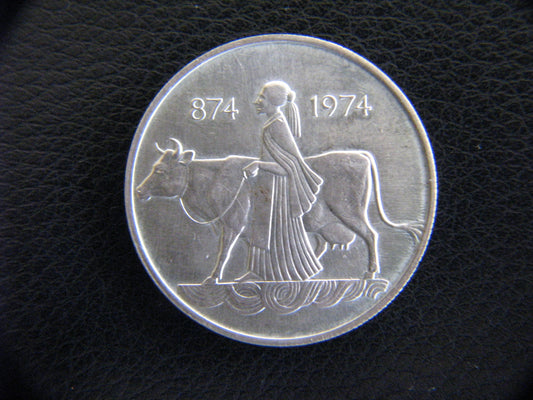 Iceland 1977 500 Krunur Silver Coin