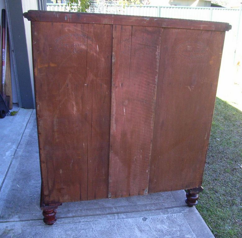 Australian Cedar labelled 7 drawer chest of drawers from the cedar rich Hunter Valley New South Wales