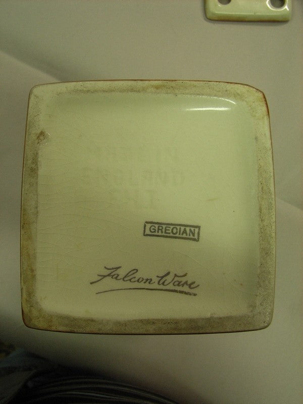 Falconware by Thomas Lawrence Grecian Design Deco Style Vase With Frog