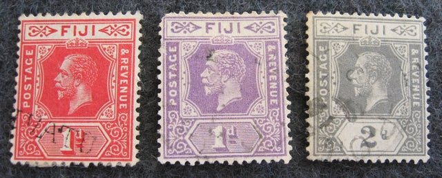 Fiji Stamp Fiji group of 3 King George V KGV pre-decimal stamps