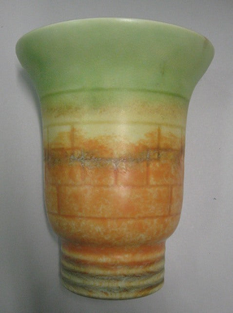 Beswick ( Attributed ) matt finish brick pattern wall pocket / wall vase