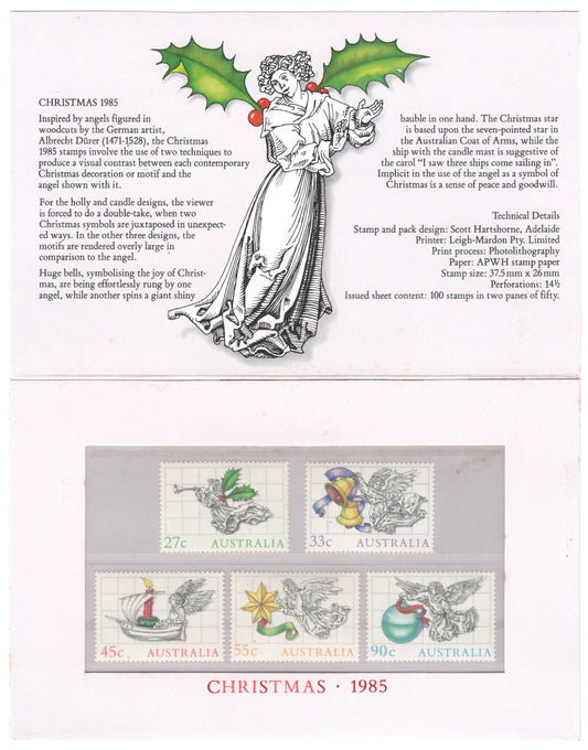 Australia 1985 Christmas Stamp Pack Australia Post Pack (POP)