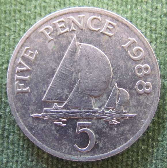 Bailiwick Of Guernsey 1988 5 Pence Coin - Circulated