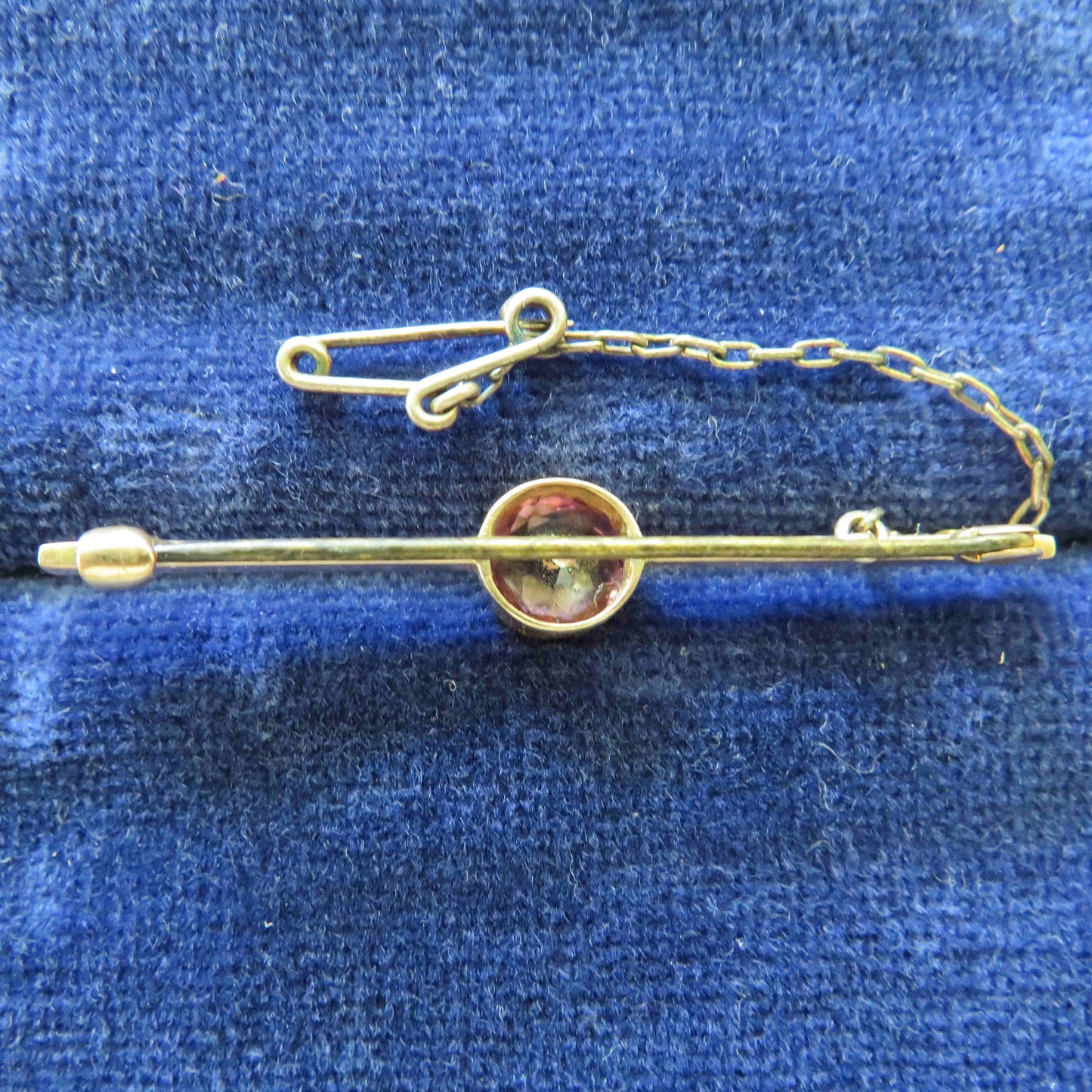 9ct Gold Amethyst Bar Brooch