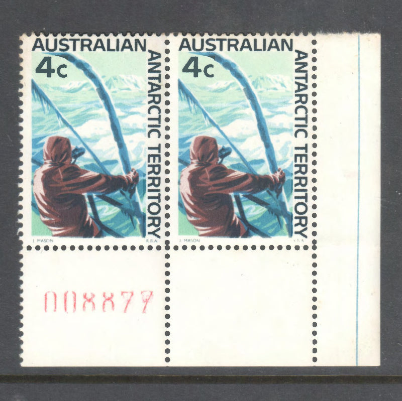 Australian Antarctic territory 1966 4c 1966 Research in Antarctica Pair Of Stamps MNH