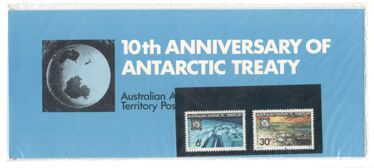 Australian Antarctic Territory 1972 10th Anniversary Of Antarctic Treaty Stamp Pack (1)