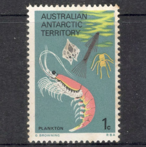 Australian Antarctic Territory 1973 1 Cent Marine Life and Aircraft in the Service of Antarctic Research Multicoloured Stamp