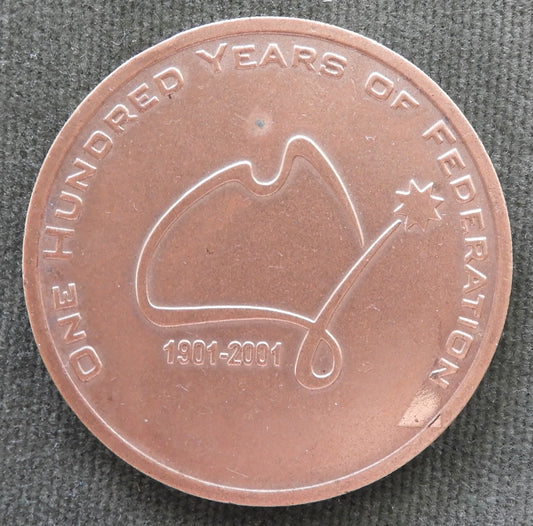 Australia 1901 - 2001 100 Years Of Federation Medallion