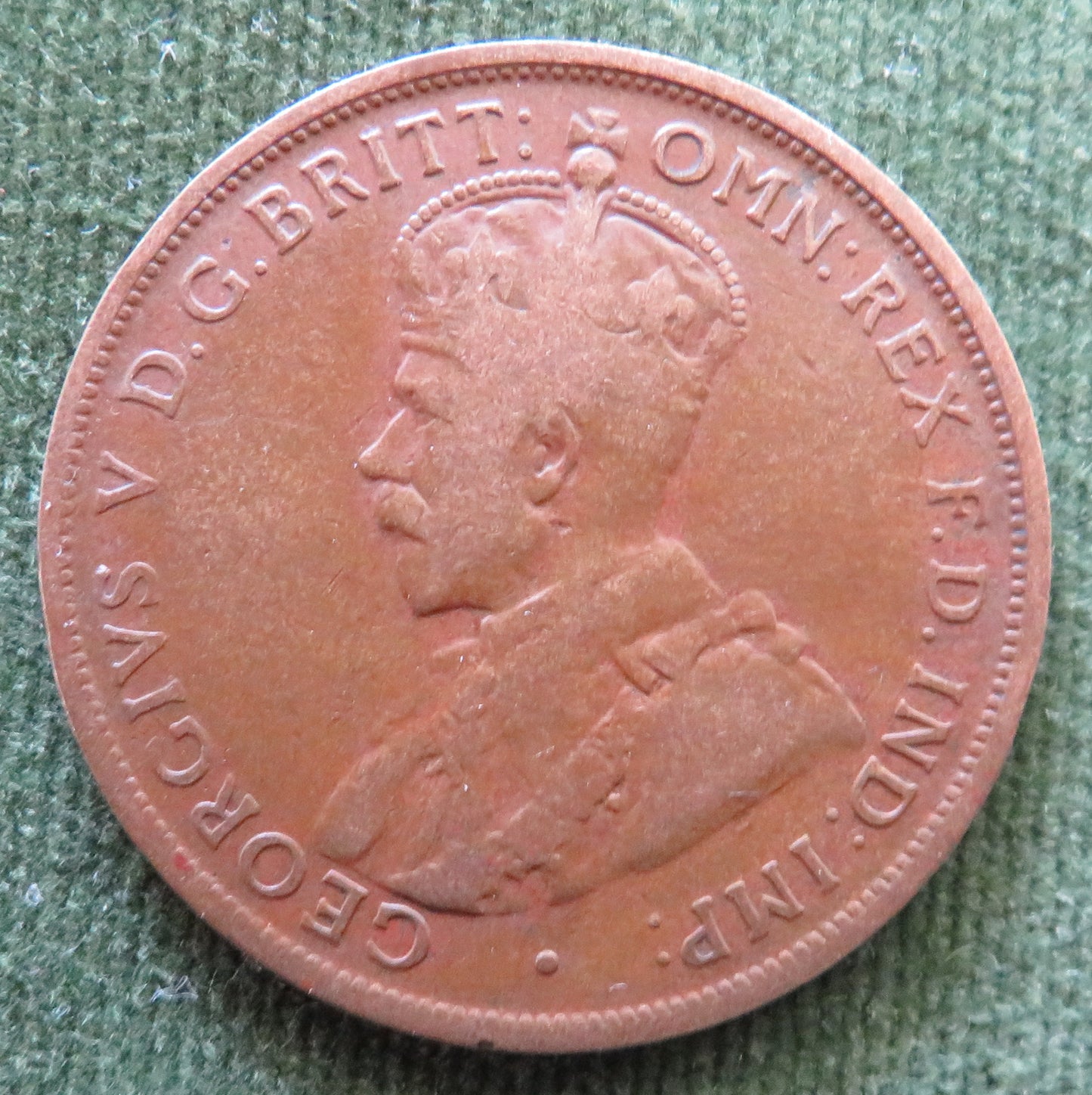 Australian 1915 1d 1 Penny King George V Coin