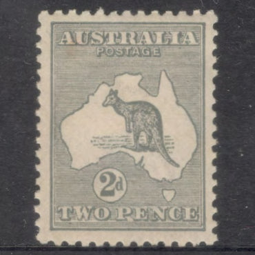 Australian 1915-1924 2d 2 Penny Grey Kangaroo Stamp - 3rd Watermark