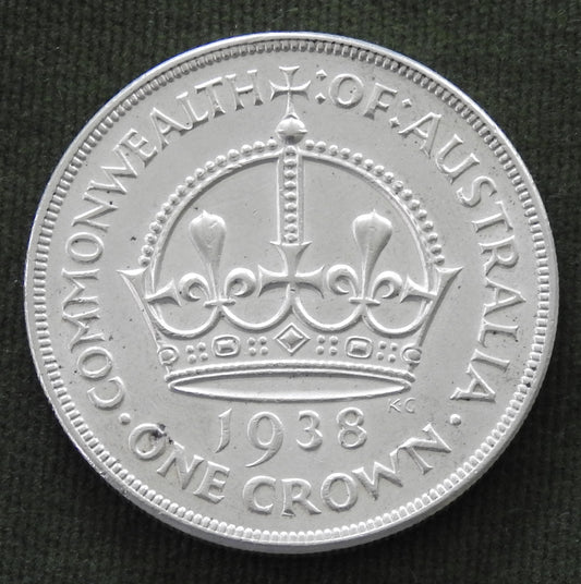 Australian 1938 Crown King George VI Coin