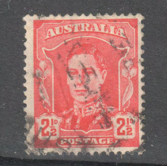 Australian 1942 2 1/2d Red KGVI Stamp