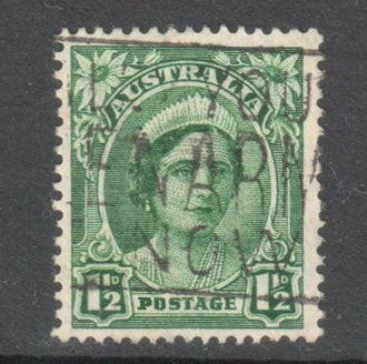 Australian 1942 1 1/2d Green Queen Mother Stamp