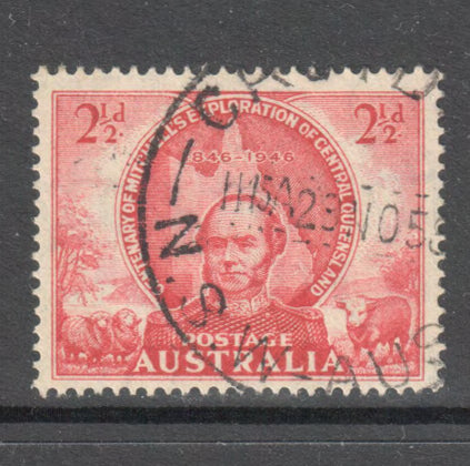 Australian 1946 2 1/2d Red 1946 The 100th Anniversary of Sir Thomas Mitchell's Central Queensland Exploration Stamp