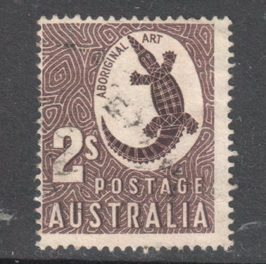 Australian 1948 2/- Dark Brown Aboriginal Art Stamp