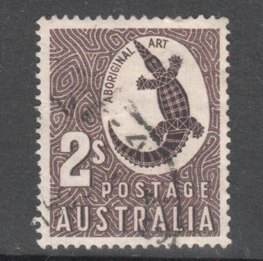 Australian 1948 2/- Dark Brown Aboriginal Art Stamp