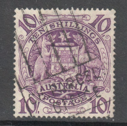 Australian 1948 10/- Red Violet Coat Of Arms Postage Stamp