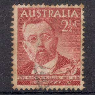 Australian 1948 2 1/2d Dark Red Ferdinand von Mueller 1825-1896 Stamp