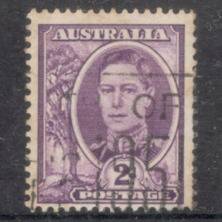 Australian 1948 2d Violet King George VI Stamp
