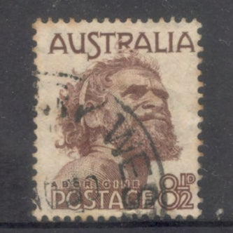 Australian 1950 8 1/2d Brown Aboriginal Stamp
