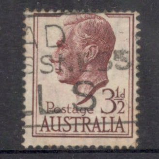 Australian 1951 3 1/2d Redish Brown King George VI Stamp