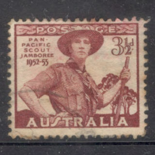 Australian 1952 3 1/2d Brownish Red Scout Pan Pacific Jamboree Greystanes Stamp