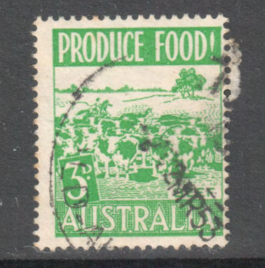 Australian 1953 3d Green Beef Food Production Stamp