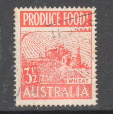 Australian 1953 3d Red Wheat Food Production Stamp