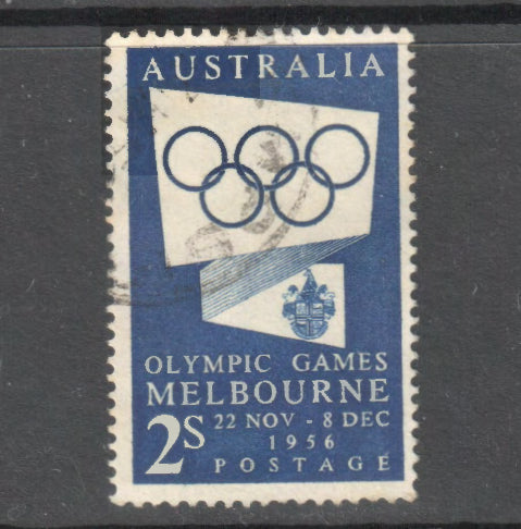 Australian 1954 2/- Blue Olympic Games Melbourne 1956 Stamp