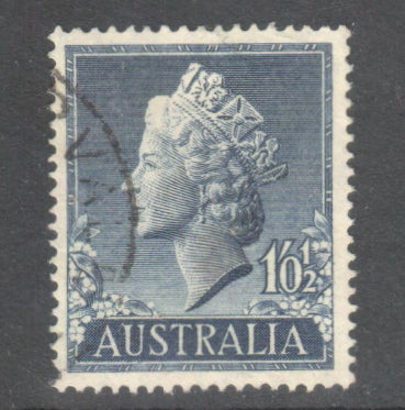 Australian 1955 1/- 1/2d Blue Grey QEII Stamp