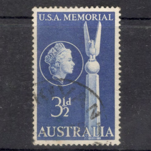 Australian 1955 3 1/2d Dark Ultramarine 13th Anniversary of the Battle of the Coral Sea Stamp
