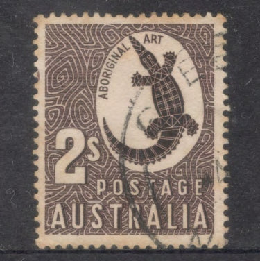 Australian 1956 2/- 2 Shilling Dark Brown Stamps of 1948 & 1953 Without Watermark Stamp