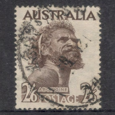 Australian 1957 2s6d Aboriginal Man Definitive Brown Stamp