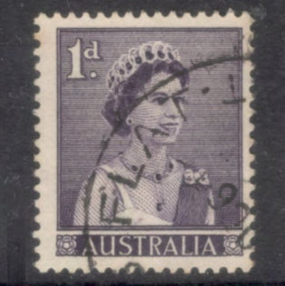 Australian 1959 1d Queen Elizabeth II - Photos from Baron Studio Dark Violet Stamp