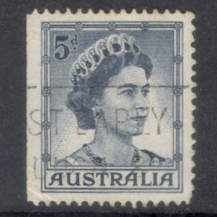 Australian 1959 5d Queen Elizabeth II - Photos from Baron Studio Violet Blue Stamp