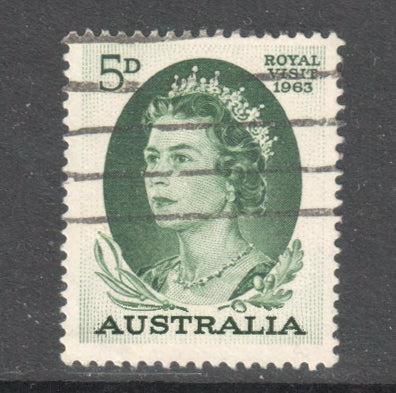 Australian 1963 5d Green Royal Visit Queen Elizabeth II Stamp