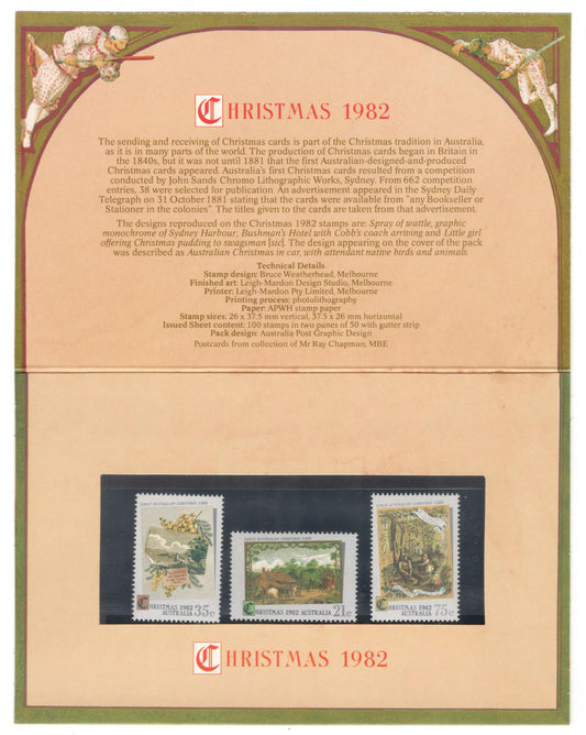Australia 1982 Christmas Stamp Pack Australia Post Pack (POP)