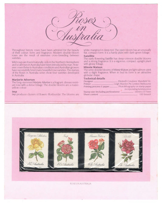 Australia 1982 Roses In Australia Stamp Pack Australia Post Pack (POP)