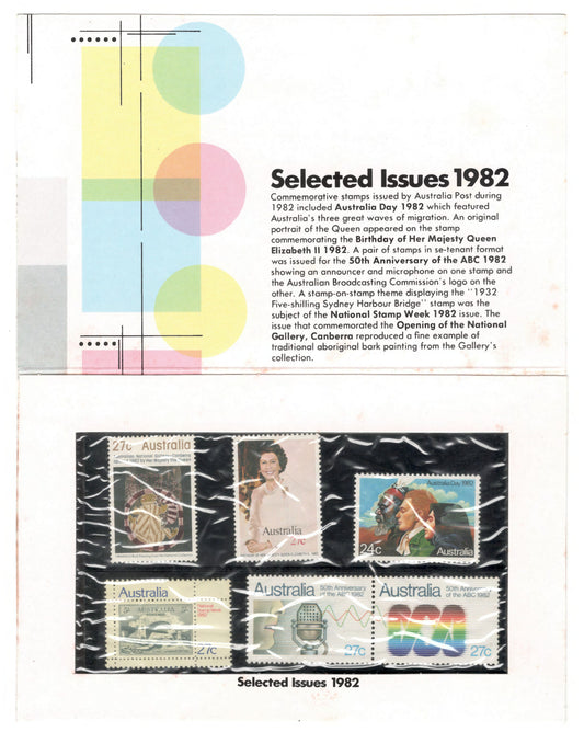 Australia 1982 Selected Issues Stamp Pack Australia Post Pack (POP)