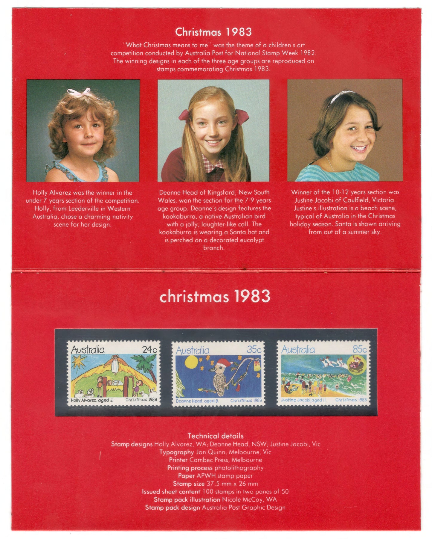 Australia 1983 Christmas Stamp Pack Australia Post Pack (POP)