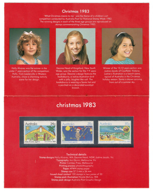 Australia 1983 Christmas Stamp Pack Australia Post Pack (POP)